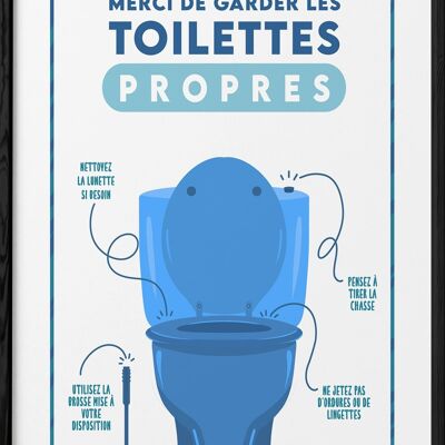 Plakat "Saubere Toiletten"