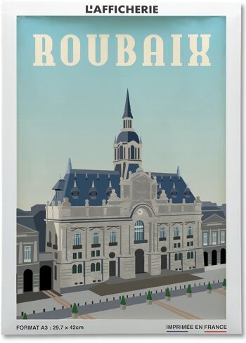 Affiche illustration de la ville de Roubaix 2
