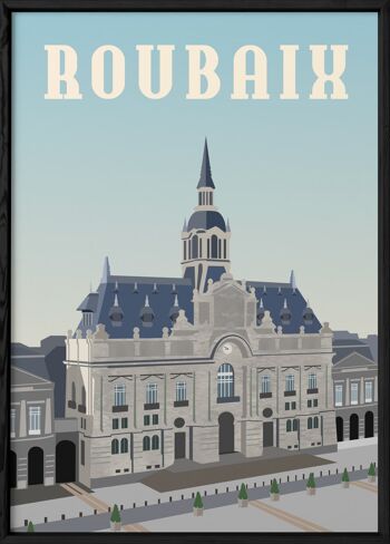 Affiche illustration de la ville de Roubaix 3
