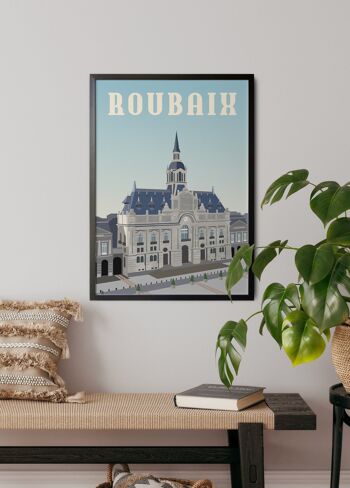 Affiche illustration de la ville de Roubaix 4