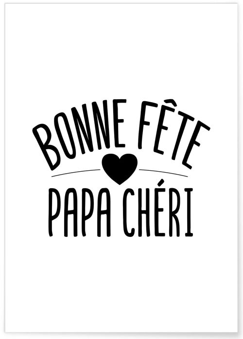 Affiche "Bonne Fête Papa Chéri"