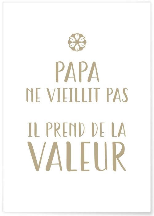 Affiche "Papa ne vieillit pas"