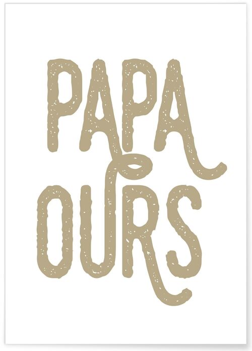 Affiche  "Papa ours"