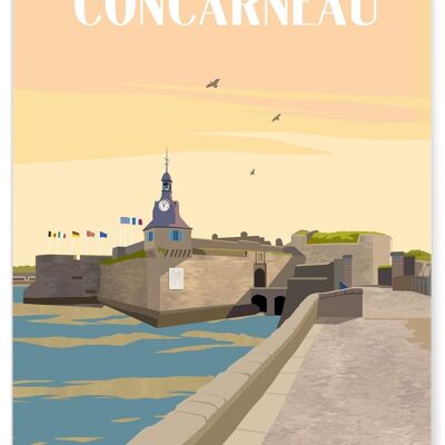 Cartel ilustrativo de la ciudad de Concarneau
