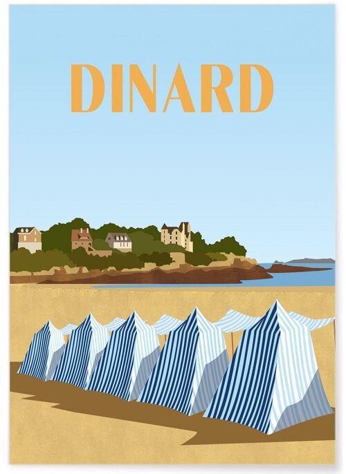 Affiche illustration de la ville de Dinard