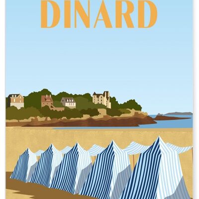Illustration poster of the city of Dinard