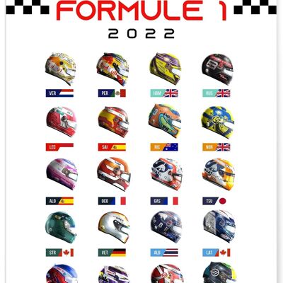 Affiche Championnat Formule 1 2022 - sport