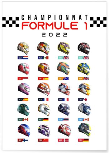 Affiche Championnat Formule 1 2022 - sport 1