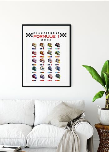 Affiche Championnat Formule 1 2022 - sport 4