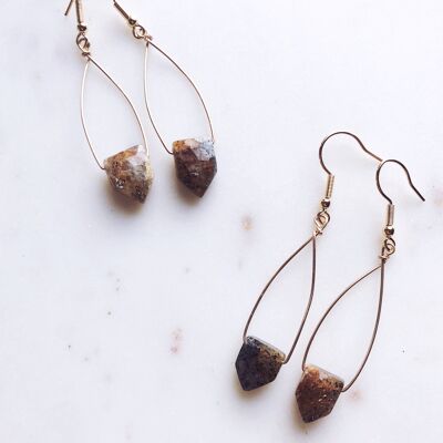 Sunstone drop earrings