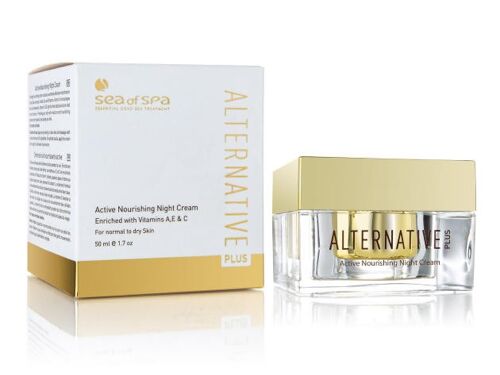 Alternative Plus - Active nourishing night cream with Dead Sea minerals for normal to dry skin