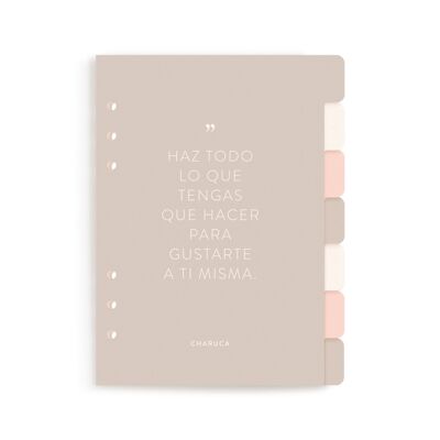 Set of 7 dividers for your ring diary. TO 5. mantras