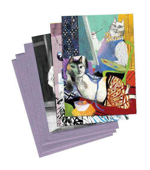 Museum Collection Boxed Notes - Cats & Cows Edition - Set of 8 Cards