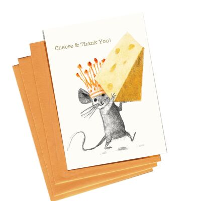 Cheese & Thanks Boxed Notes - Set di 8 carte