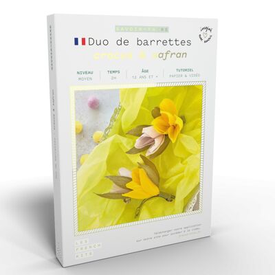 French Kits - Floral Art - Hair Clip Duo - Crocus & Saffron