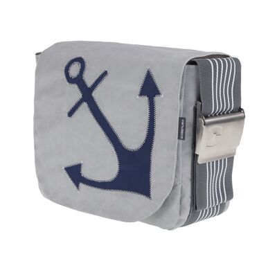 Bag L, Canvas Collection, Gray Gray Anchor Blue