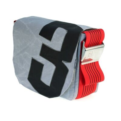 Bag L, Canvas Collection, Gray Red Black