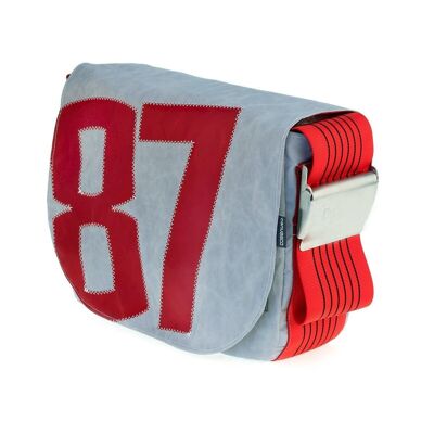 Bag L, Canvas Collection, Gray Red Red