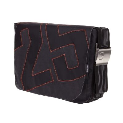 Borsa L, Collezione Canvas, Nero Nero Arancio Neon II