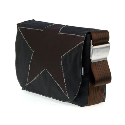 BAG S, Canvas Collection, Chocolate Black Star Brown