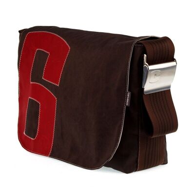 Bag L, Canvas Collection, Chocolate Brown Red