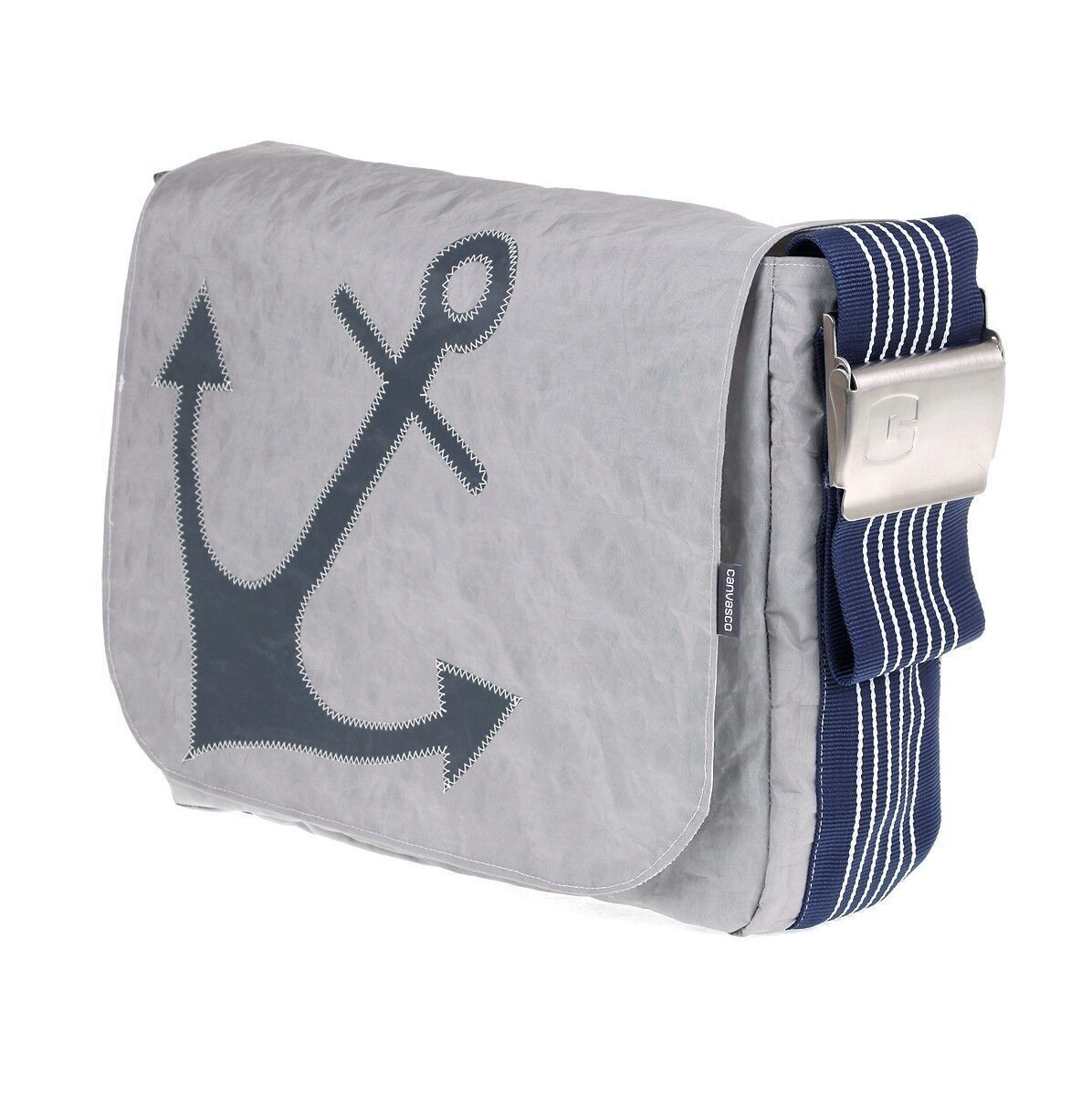 Borsa L, Collezione Canvas, Grigio Navy Anchor Grey