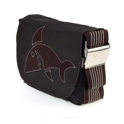 Borsa L, Collezione Canvas, Chocolate Chocolate Shark Brown