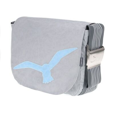 Bag L, Canvas Collection, Gray Gray Seaweed Blue