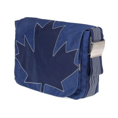 BAG S, Canvas Collection, Blue Navy Leaf