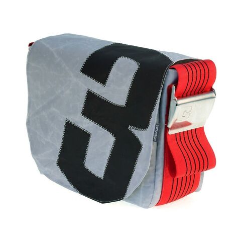 BAG S, Canvas Collection, Grau Rot Schwarz II