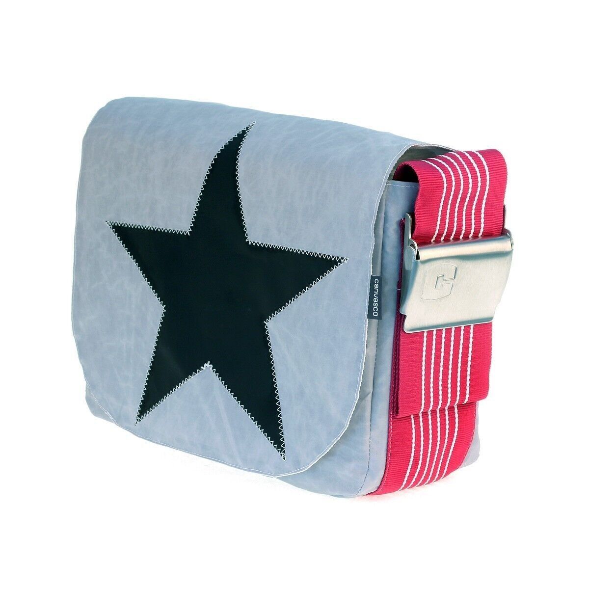 BORSA S, Collezione Canvas, Grey Raspberry Star Black
