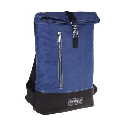 WANDA, collezione Canvas, Pelle Blu Nera