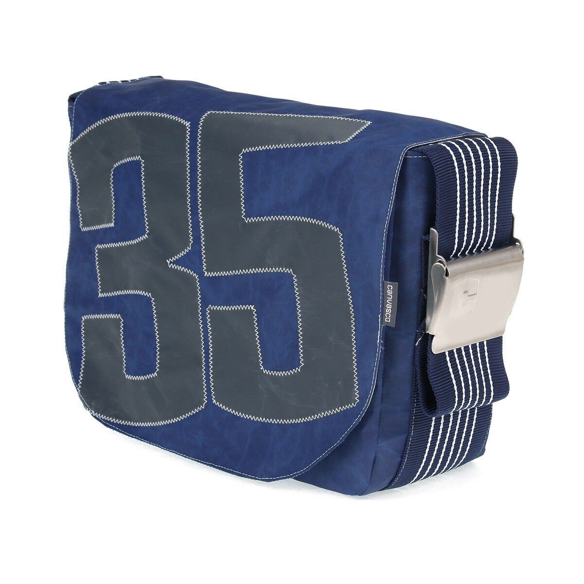 Borsa L, Collezione Canvas, Blu Navy Grey