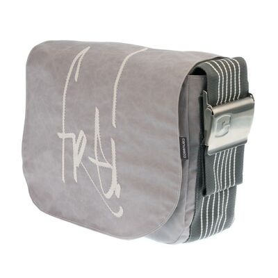 BORSA S, Collezione Canvas, Grigio Grigio Bianco Chiaro