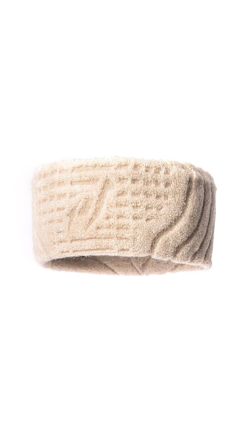 TORMENTA Sport Stirnband | Alpaka & Tencel Sport Headband Schweißband für Herren & Damen, Unisize, Atmungsaktiv - BEIGE I ANDINA OUTDOORS®