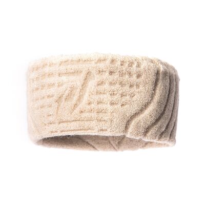 TORMENTA Diadema deportiva | Banda para el sudor deportiva de alpaca y tencel para hombres y mujeres, talla única, transpirable - BEIGE I ANDINA OUTDOORS®