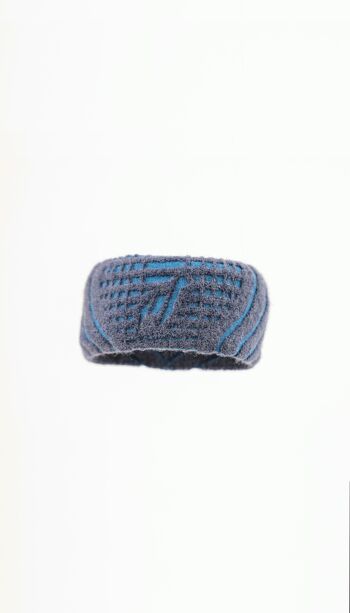 TORMENTA - Bandeau de sport | Alpaka & Tencel Sport Headband Sweatband pour hommes et femmes, taille unique, respirant - BLEU MARINE I ANDINA OUTDOORS® 2