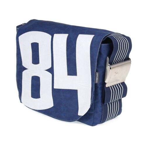 Bag L, Canvas Collection, Blau Navy Weiß