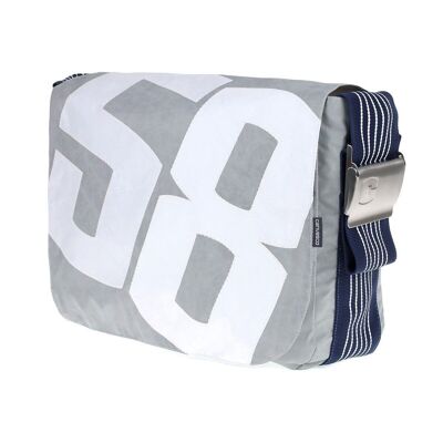 BAG S, Canvas Collection, Gray Navy White