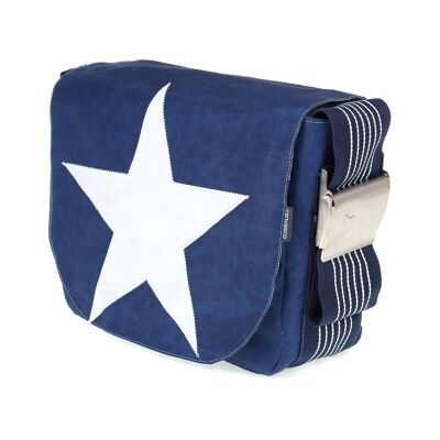 BAG S, Canvas Collection, Blue Navy Star White