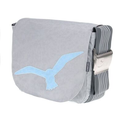 BORSA S, Collezione Canvas, Grigio Grigio Alghe Blu