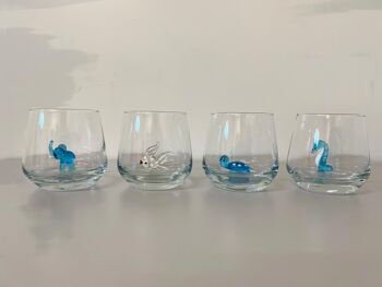 Lot de 4 figurines Murano en verre à eau 4