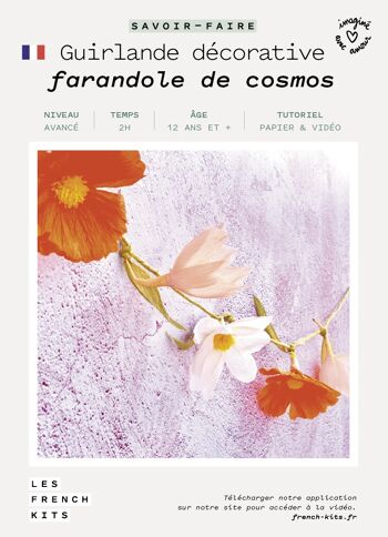 French Kits - Art Floral - Guirlande décorative - Farandole de cosmos 2