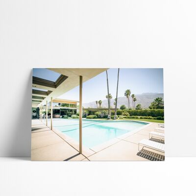 Póster 30x40 - Palm Spring - Junto a la piscina