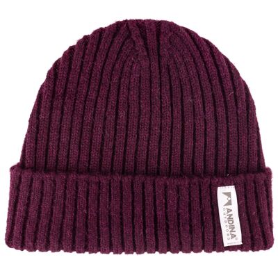 VIENTO Chunky Rib Beanie | Gorros de alpaca y merino para hombre y mujer, gorro deportivo unisize, transpirable - WEIN I ANDINA OUTDOORS®