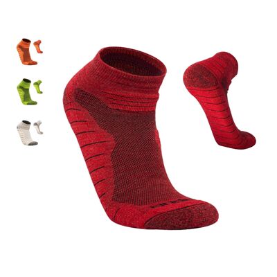Apex I running socks I alpaca, bamboo & merino running socks for men & women - DARK RED I ANDINA OUTDOORS