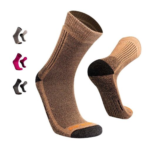 Andante I Wandersocken | Alpaka, Bambus & Merino Wandersocken für Herren &Damen - BEIGE I ANDINA OUTDOORS