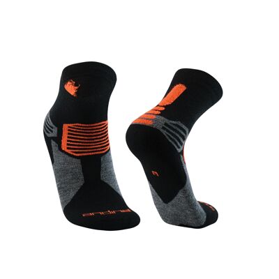 Calcetines senderismo Camino I | Calcetines de Alpaca Bambú y Merino para Hombre y Mujer - NEGRO I ANDINA OUTDOORS