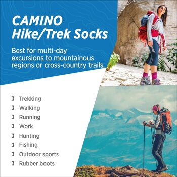 Chaussettes de randonnée Camino I | Chaussettes Alpaga Bambou & Mérinos Homme & Femme - KIRSCHROSA I ANDINA OUTDOORS 5
