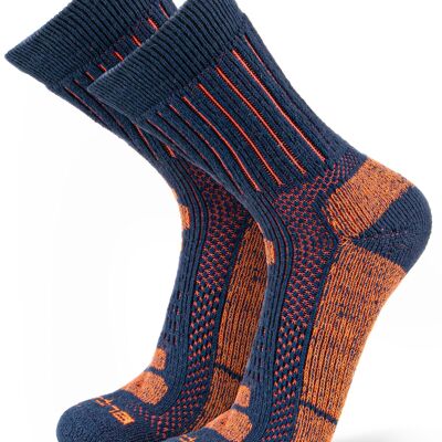 Glaciar I Invierno y Termal | Calcetines funcionales de invierno de alpaca para hombre y mujer - BLUE ORANGE I ANDINA OUTDOORS